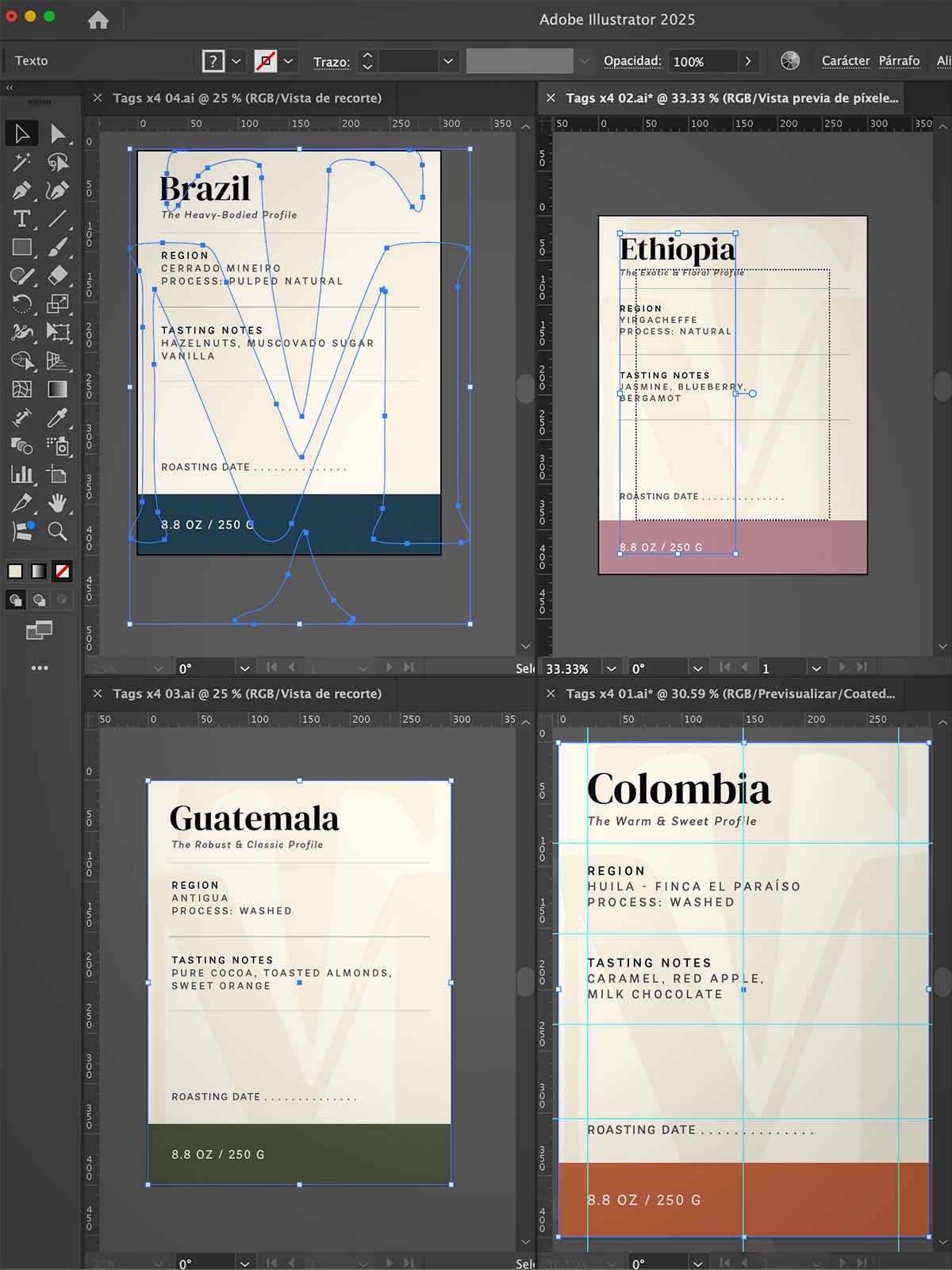 Label Design Process in Illustrator